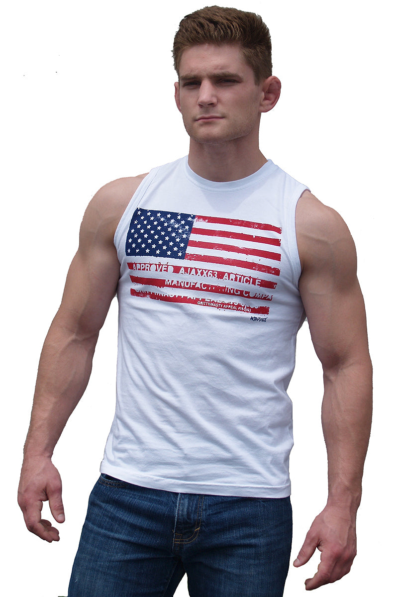 American Flag Sleeveless Athletic Fit