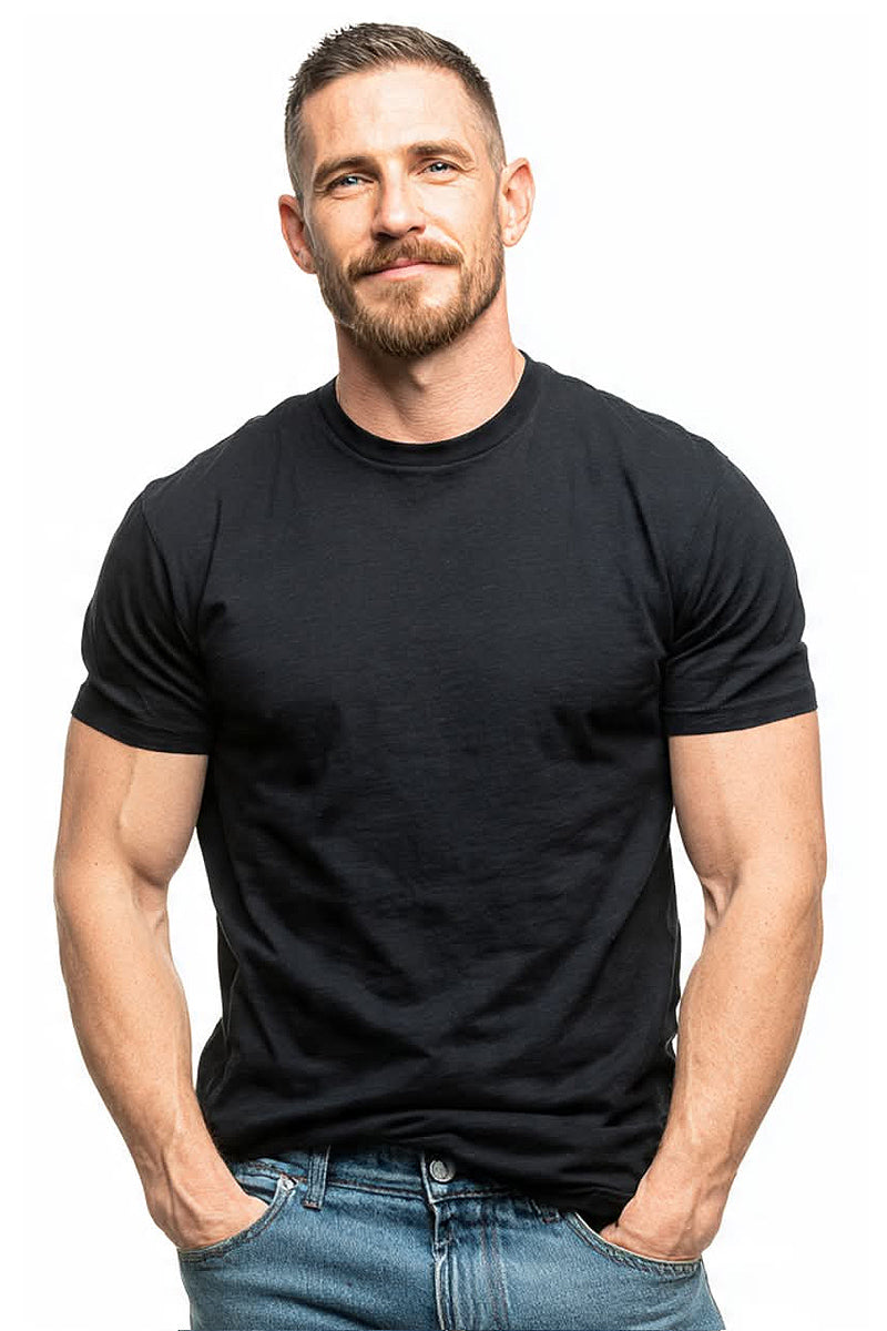 Black Athletic Tri-blend Barefront