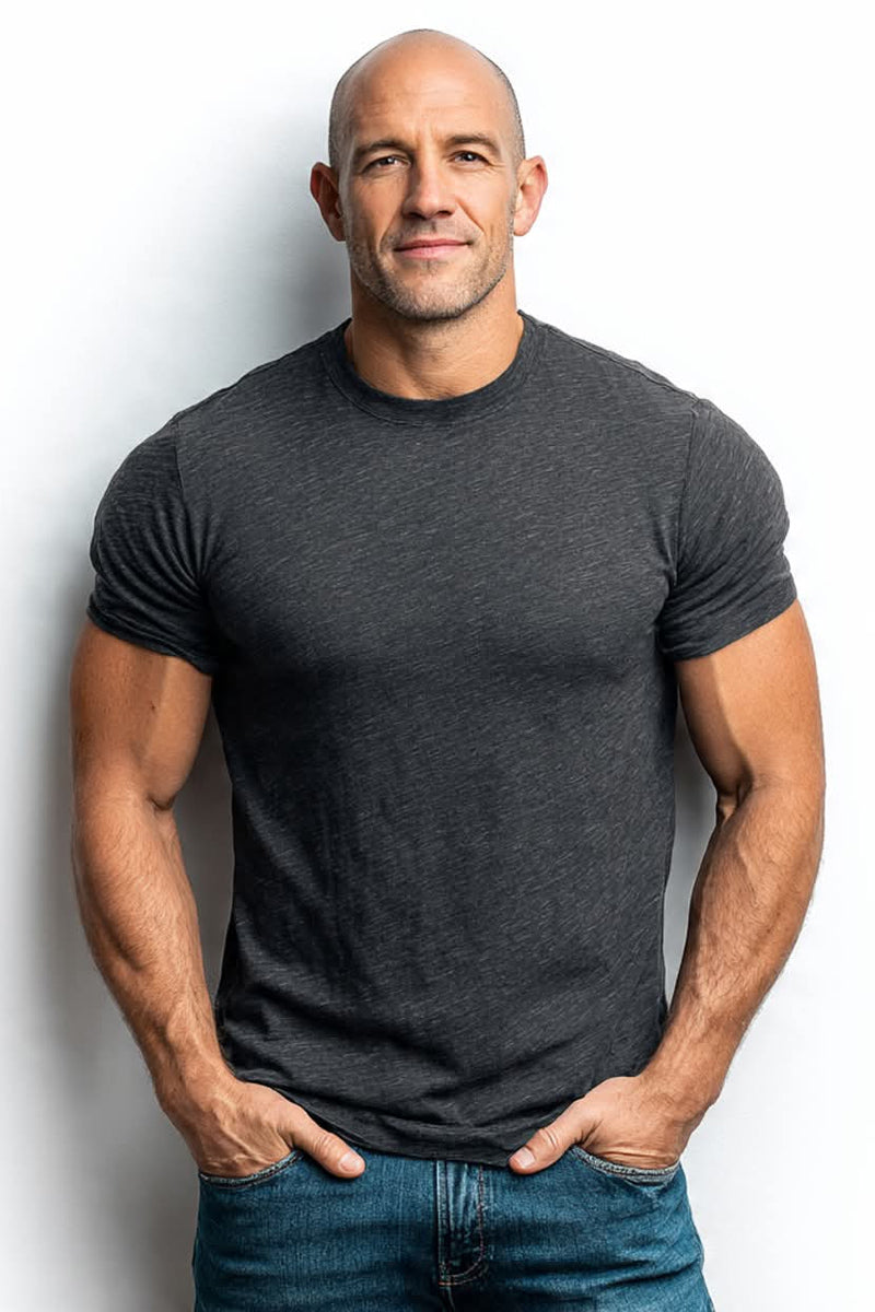 Faded Black Athletic Tri-blend Barefront