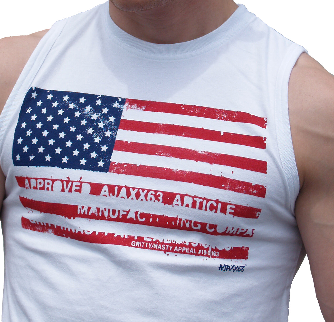 American Flag Sleeveless Athletic Fit