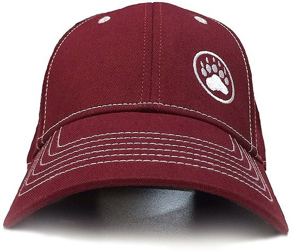 Bear Paw Logo Cap - Maroon - Ajaxx63