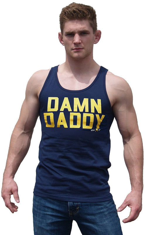 Daddy Graphic Tank Top - Navy - Ajaxx63 - Ajaxx63