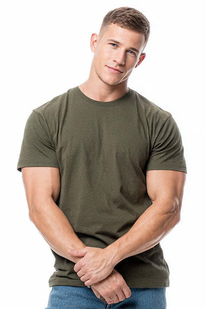 Military Green Athletic Tri - blend Barefront - Ajaxx63