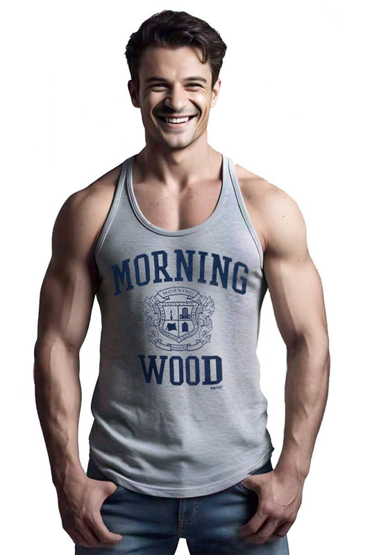 Morning Wood Graphic Tank Top - Heather - Ajaxx63 - Ajaxx63