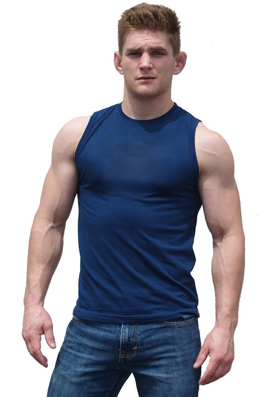 Navy Sleeveless Athletic Fit Barefront - Ajaxx63
